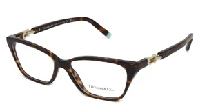 Tiffany Eyeglasses Women's Havana Cat Eye Plastic Frame 53mm TF2229-8015 NEW! - Picture 1 of 4