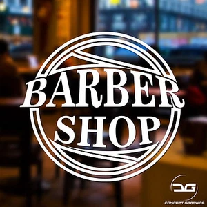 Barber Shop Window Sign Decal Vinyl Sticker Hairdressers Salon Wall Sign Advert - Picture 1 of 4
