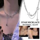 Shiny Star Layered Tassel Choker Necklace Jewelry Pentagram Color Chain| K9a3