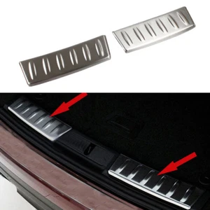 Fit 2017-2020 Jaguar F-Pace Stainless Steel Rear Bumper Inside Sills Plate Cover - Picture 1 of 5