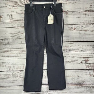 NWT Tommy Bahama Boracay Black HR Tux Ankle Jeans 12x28 Sparkle Side Trim $148 - Picture 1 of 14