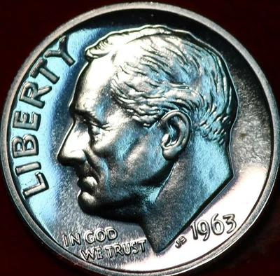 Uncirculated Proof 1963 Philadelphia Mint Silver Roosevelt Dime - Image 1 of 2