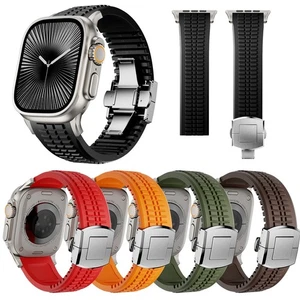 Silicone Band Sport Strap for Apple Watch Series 11/10 46mm Ultra 3/2/1 49mm SE3 - Picture 1 of 52