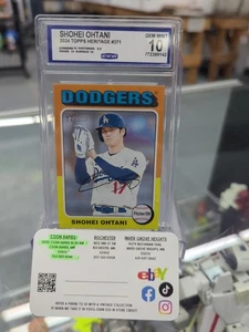 2024 TOPPS HERITAGE SHOHEI OHTANI CCG 10 🔥GEM MINT Dodgers MVP - Picture 1 of 2