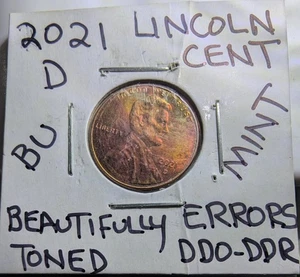 Centavo Lincoln Shield 2021D ddo/ddr/hermosa gema bu tonificación roja - Imagen 1 de 20