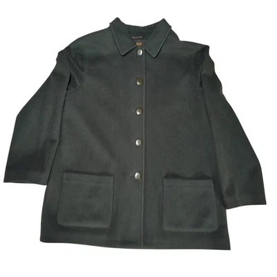 Abrigo Giorgio Sant Angelo 12 Negro Lana Mezcla Cachemira Botón Delantero Para Mujer’s Foto 1 de 4