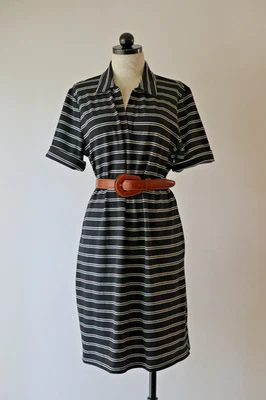 Maurices Negro Blanco Rayas Algodón Manga Corta Túnica Camiseta Vestido Mujer XXL Foto 1 de 4