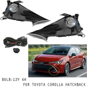 LED Fog Lights Clear with Switch Bezel For 2021 2022 Toyota Corolla Hatchback - Picture 1 of 12