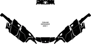 2020+ Can Am HD10 BRP Defender Decal Graphic Kit Wraps Vector Digital Template - Picture 1 of 2
