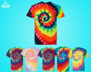 CAMISETA TIE DYE Multicolor Espiral % 100 ALGODÓN TODOS LOS COLORES TALLAS 200MS - Imagen 1 de 7