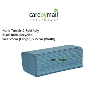 Toallas de mano de papel plegables en C para baño oficina escuela hotel azul y verde - Imagen 1 de 4