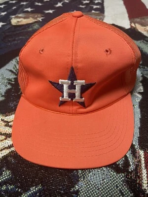 De colección Houston Astros Grande MLB Gorra de Béisbol Naranja Snapback Malla Gorra de Camionero Foto 1 de 4
