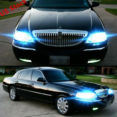 Para Lincoln Town Car 2004-2011 - Kit de bombilla de faros LED de 4 piezas 8000K haz alto bajo Foto 1 de 4