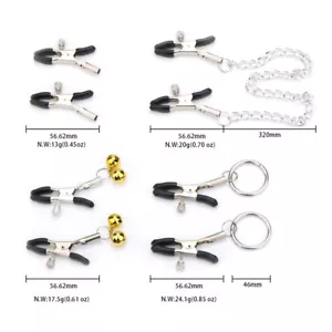Clip per capezzoli con catene anelli per capezzoli a goccia capezzoli non piercing capezzoli l - Foto 1 di 4