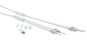 Upper & Lower gyro cables LONG for old school BMX - WHITE - Picture 1 of 1