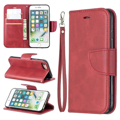Phone Case For iPhone 6 7 8 X XS XR 11 12 13 14 Leather Wallet Card Flip Cover - Image 1 of 4