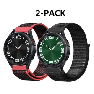 2 PACK Quick Fit Nylon Loop Watch Band Strap For Samsung Galaxy Watch 7 6 5 4 - Picture 1 of 27