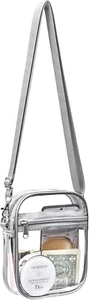 Clear Crossbody Bag Stadium Approved Clear Purse Bag for Concerts Sports Events - Picture 1 of 9