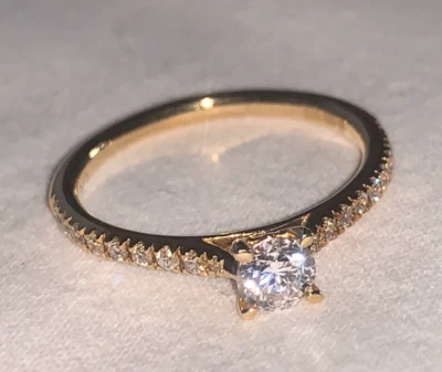 18ct Yellow Gold Diamond 0.4ct Yellow Gold Diamond Solitaire Ring - image 1 of 4