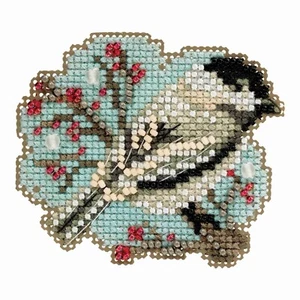 Kit de adorno de punto de cruz Little Chickadee Mill Hill 2018 vacaciones de invierno - Imagen 1 de 1