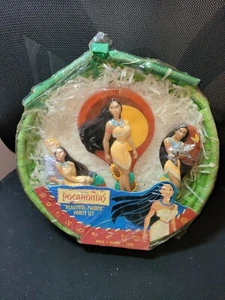 Vtg DISNEY - POCAHONTAS "BEAUTIFUL MAIDEN" VANITY SET - NEW 1996 In Orig Wrap - Picture 1 of 6