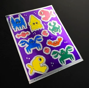 RARE! PAC-MAN ? ATARI video games HALLMARK VINTAGE sticker foil metallic 1983 - Picture 1 of 5