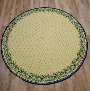 Williams Sonoma Yellow Bee Circle Tablecloth French Country Provence 68”by 68” - Picture 1 of 9