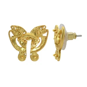 24k GP Pendientes de Mariposa Precolombina con Cabezas (XS) | Al otro lado del charco - Imagen 1 de 1
