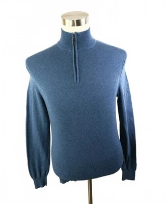 Jos A Bank Mens Pima Cotton Traveler 1/4 Zip Navy Blue Sweater Small - Image 1 of 4
