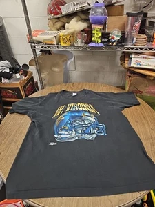 Vintage West Virginia University Tshirt Mens XL Salem Sportswear Big Helmet - Picture 1 of 8