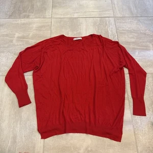 ZARA Damen Strickpullover Pullover Langarm leicht rot Gr. M Tunika - Bild 1 von 7