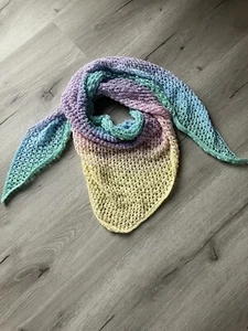 Schultertuch , Stola, Handgestrickt, Baumwollgemisch, Unikat - NEU - Bild 1 von 4