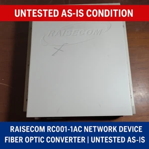 Périphérique réseau RAISECOM RC001-1AC | Convertisseur fibre optique | Non testé en l'état - Photo 1/5