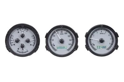 Dakota Digi. 68-69 Oldsmobile Cutlass Analog Gauges Silver White VHX-68O-CUT-S-W - Image 1 of 4