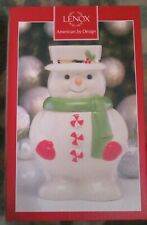 Snowman Candy Treat Jar Canister Lenox Christmas American By Design 7"