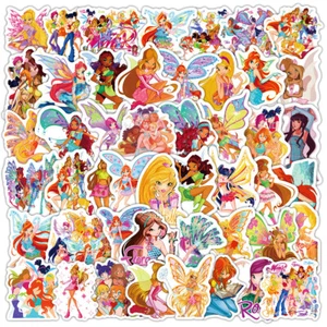 100 Stück Winx Club Aufkleber für Handyhülle Wasserflaschen Laptop wasserdicht lustig - Bild 1 von 4