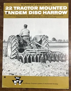 Massey-Ferguson No. 22 Tandem Disc Harrow 1959 Dealer Sales Brochure Tractor - Picture 1 of 2