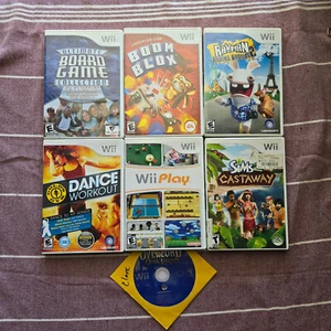 Wii Games - Lot of 7 - Tested/Working - Rayman Rabbids, Sims, Overlord, BoomBlox - Picture 1 of 5