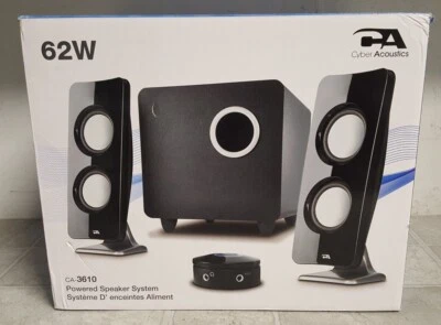 OPEN BOX Cyber-Acoustics CA-3610 Powered Speaker System 62W (READ) - Image 1 of 4
