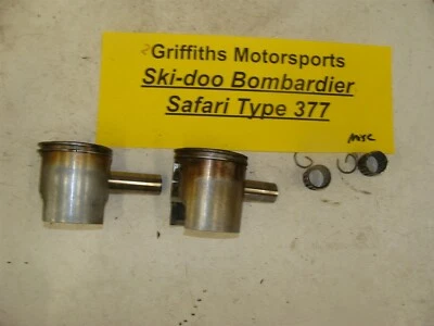 89 1988 84-91 SKI-DOO Safari Scout 377 Citation oem std piston rings bearing pin - Image 1 of 4