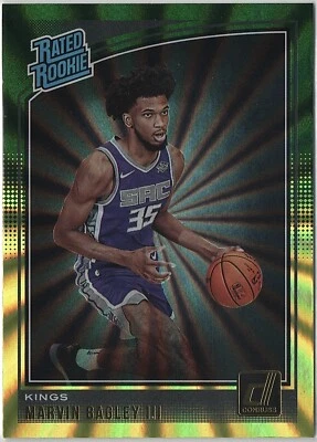 2018-19 Panini Donruss -Marvin Bagley III (Green and Yellow Laser) #168 - Image 1 of 2