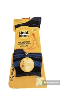 Original Heat Holders NWT 1.0 TOG Thermal Blue Stripe Socks Lot of 2. - Bild 1 von 5