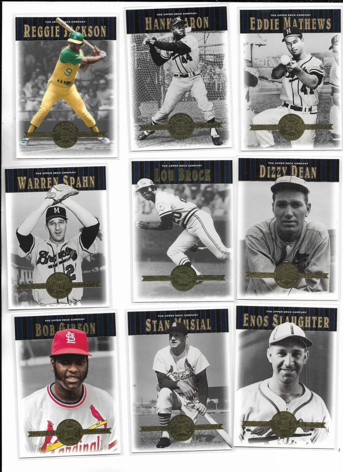 2001 Upper Deck Hall of Famers PICK-A-CARD REGGIE Aaron Mathews Spahn Brock Dean - Image 1 of 1