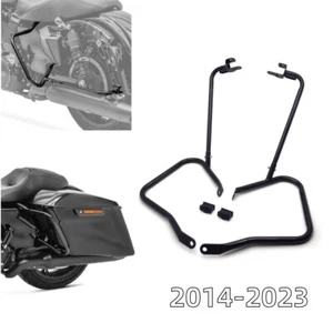schwarz Kofferträger für Harley Davidson Touring Glide 2014-2023 mit Schutzbügel - Bild 1 von 15