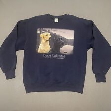 Vintage Marathon Apparel Sweatshirt Mens Size L Ducks Unlimited Hunting Dogs