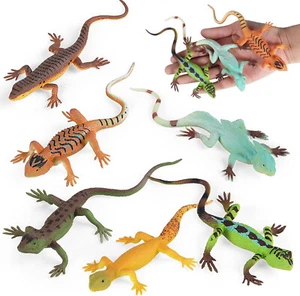 6 PIEZAS Juguetes de Goma para Lagartos, Coloridos Figuras de Plástico Falsos Lagartos Criaturas Salvajes - Imagen 1 de 7