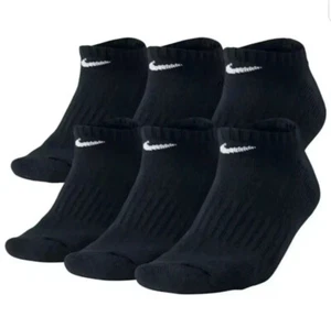 NUOVE calze Nike Everyday ammortizzate no show nere confezione da 6 uomo 8-12 SX7675 010 - Foto 1 di 6