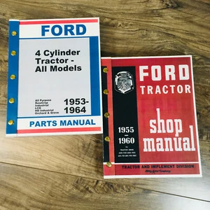 Ford 600 700 800 900 601 Tractor Service Repair Shop Manual Parts Catalog Set - Picture 1 of 12