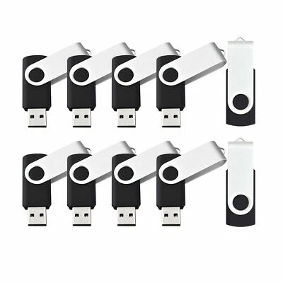 Wholesale 1/10/100pcs USB 2.0 8GB Metal Swivel USB Flash Drives Memory Stick Pen - Image 1 of 4