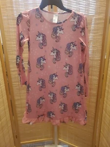 The Childrens Place Girls Size 14 Unicorn Stars Nightgown Gown Long Sleeve G3987 - Picture 1 of 10